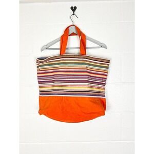 Martha by Mail tote bag Martha Stewart striped beachbag orange